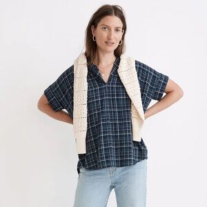 Madewell Swenson Pop Over Shirt in Morefield Plaid